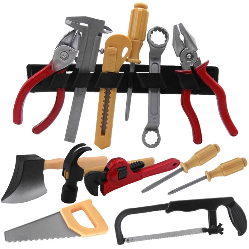 Plastic Construction Toys Kids Repair Toys Kids Construction Toys Kids Pretend Play Set 14pcs/lot Simulation Repair Drill Tools Set Children Pretend Play Boy Safe Plastic Maintenance Tool Screwdriver Children Toy DDJ