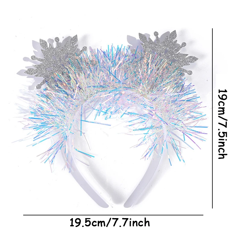 1/3/5pcs Christmas Glitter Snowflake Headband Christmas Winter Hair Accessories Hair Hoop Crown for Adult Kids Party Xmas Gift