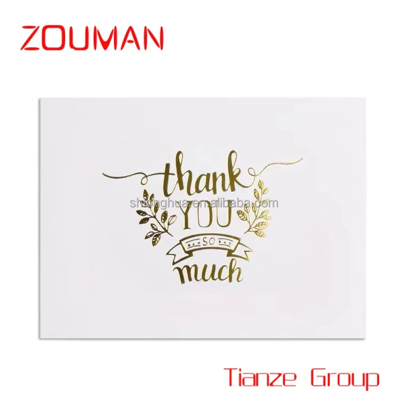 Custom , Biodegradable Printed Thank You Cards Paper Card Printing Shopping Cards Custom with Logo Business Digital Printing Emb