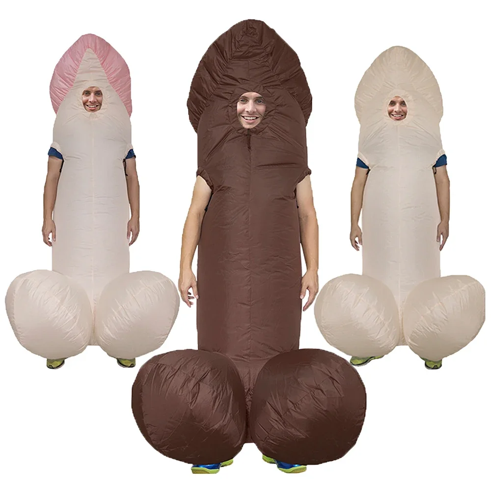 Halloween Costume Anime Bodysuit Costume Men Cosplay Costume Penis Inflatable Jumpsuit