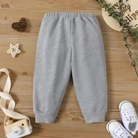 PatPat Baby Boy/Girl Solid Elasticized Waist Sweatpants Joggers Pants Soft and Comfortable Perfect for Outings and Daily Wear 4