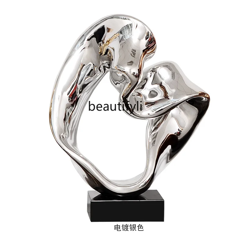 

Creative Crafts Decorations Electroplating Hallway Sculptured Ornaments Hotel Hall Home Living Room Artwork