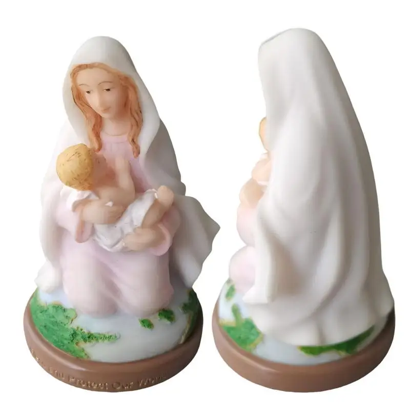 

Holy Mother Mary And Baby Jesus Statue Resin Holy Mother Mary Figurine Home Ornament Renaissance Collection Decoration For