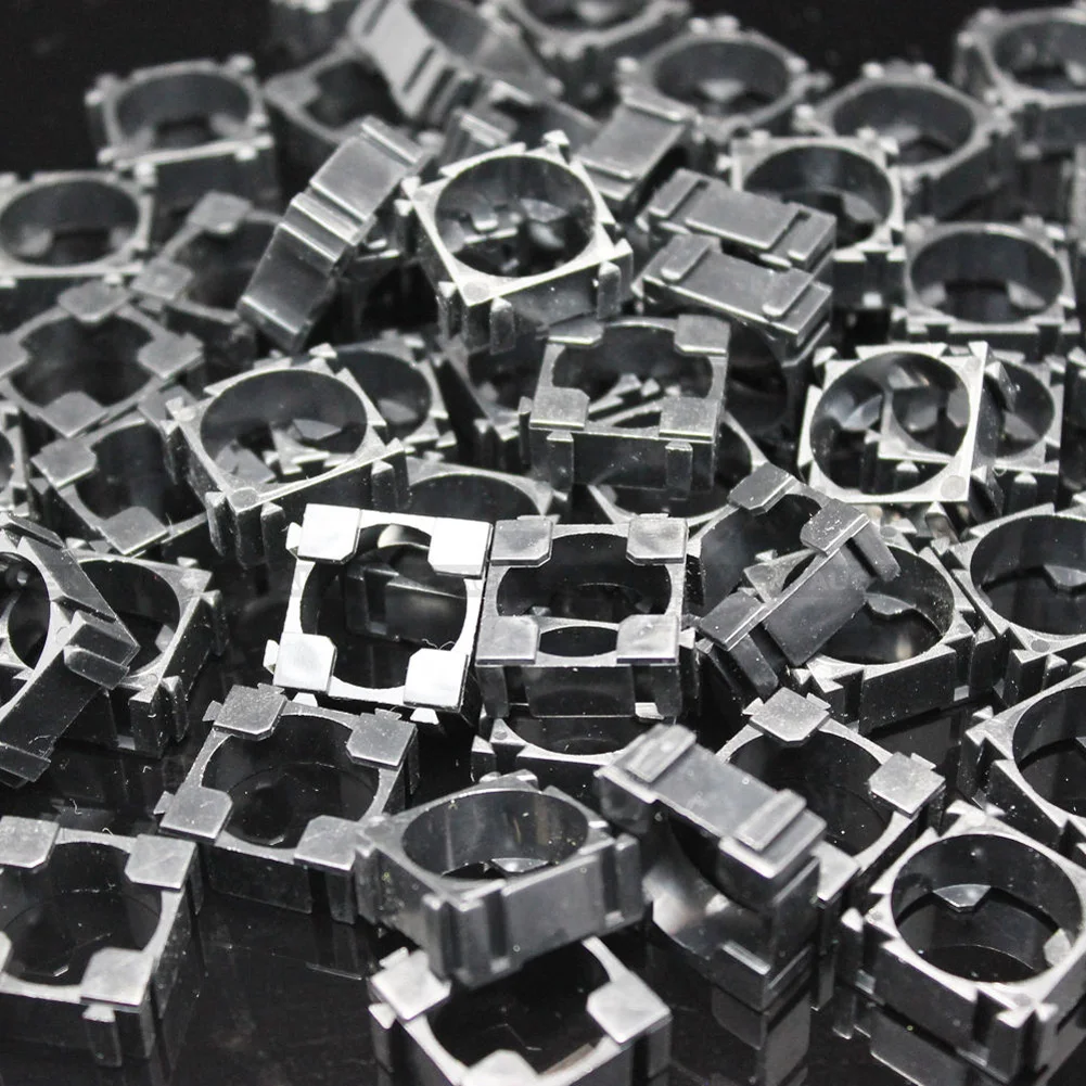 100Pcs 18650 Li-ion Cell Holder Portable 18650 Cylindrical Battery Storage Brackets with Battery Installation Hole Plastic Case