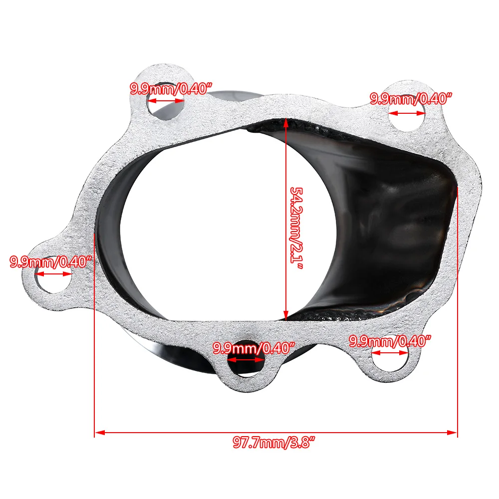 WLR-Stainless Steel Adapter for T25 T28 GT25 GT28 2.5" 63mm V- band Clamp Flange Turbo Down Pipe Adapter WLR4833