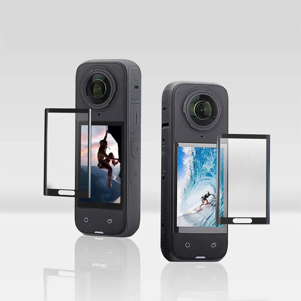 Insta360 X4 스크린 보호대 강화 유리, 방수 0.3mm, 9H 경도, 긁힘 방지 지문 방지 스크린 강화 필름