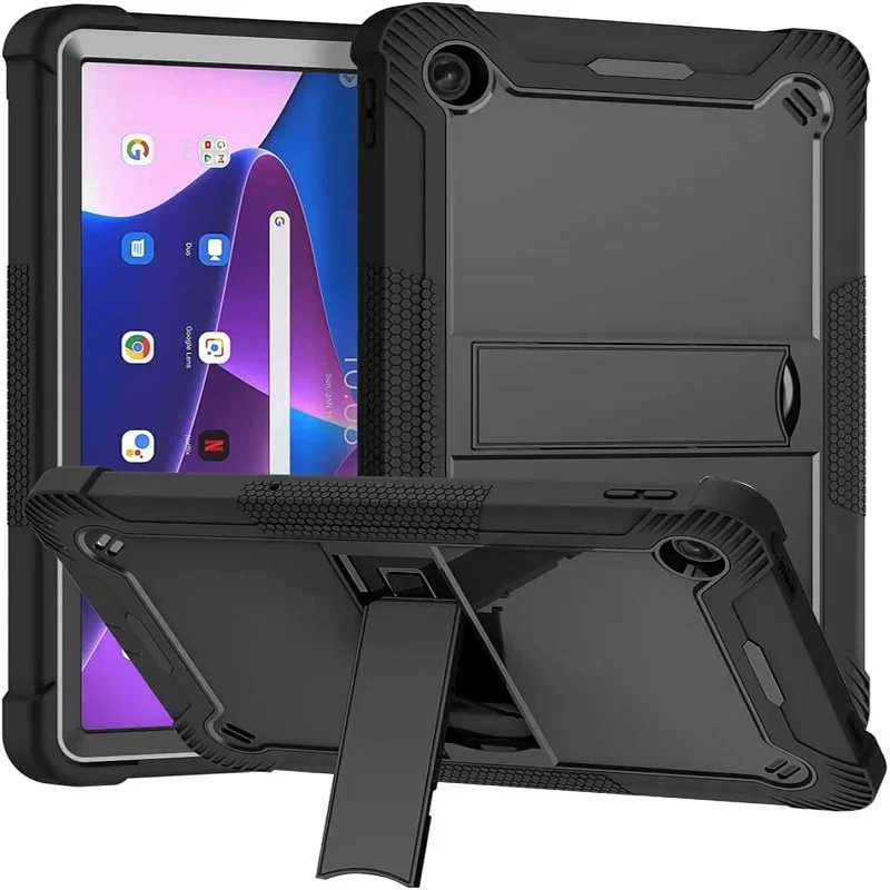 

Heavy Duty Shockproof Case For Lenovo Tab M10 Plus 3rd Gen Kids Cover Lenovo Xiaoxin Pad 10.6 TB125FU/128FU Kickstand Funda capa