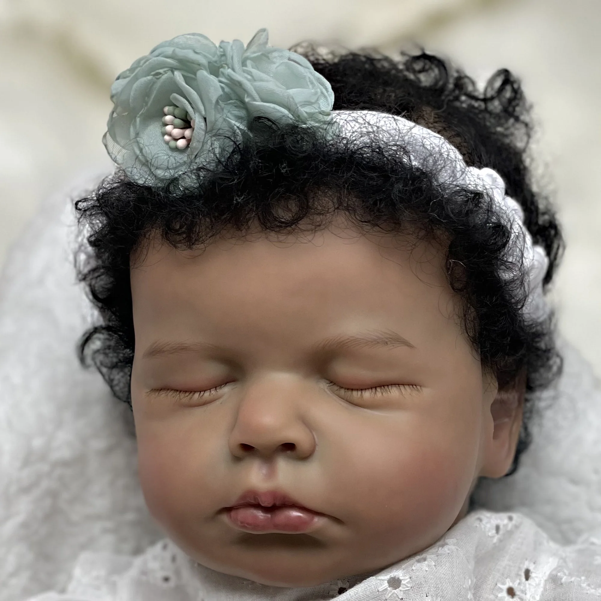 Dolls AWW! African Saskia Reborn Baby Doll Cute Bebe Boneca