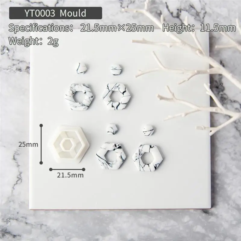 Description Picture 5 of itemGeometric Shape Pottery Polymer Clay Cutter Hollow Earring Soft Clay Cutting Mold For DIY Earring Jewelry Pendant Making