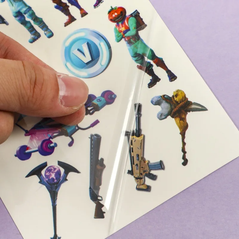 Fortnite Tattoo Stickers Action Character Toy Skin Decoration Bambini Girl Boy Christmas Birthday Gift Casuale 1 Pz