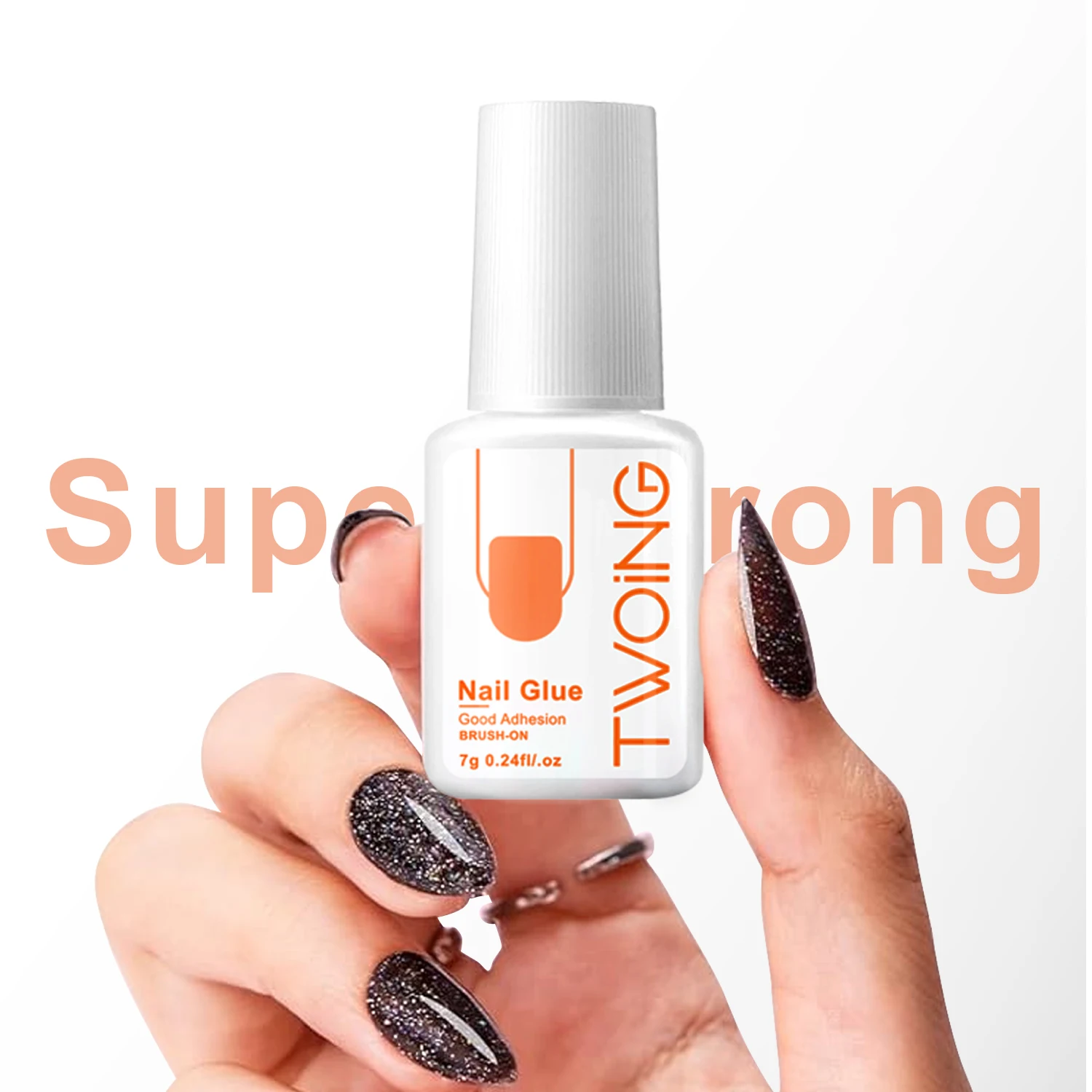 7g Nail Glue for False Nail Tips Fast-Dry Glitter Acrylic Nail Art Accesories Adhesive Manicure Tool Rhinestone Glue Withs Brush