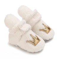 0-1 year old warm baby cotton boots winter thick plush baby snow boots cute casual soft soled casual walking shoes 3