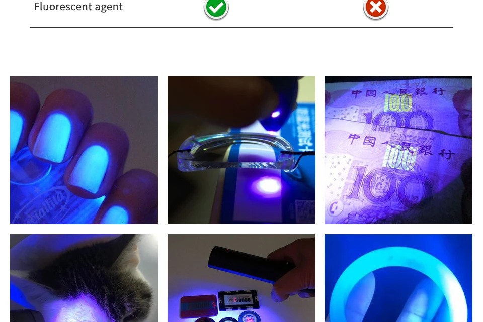 UV inspection lamp 365/395 mini portable lamp LED ultraviolet jade identification money inspection cat moss inspection Tcosqy