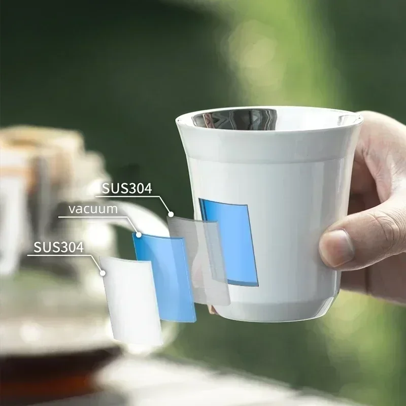 80/160/250ml Outdoor Camping Espresso Mug Thickened 304 Stainless Steel Double Wall Insulation Coffee Cup Tea Cup stainless steel cups stainless steel cup coffee cup stainless steel mug