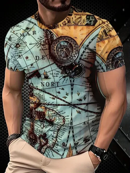 Mens Funny Animal Print Short Sleeve T Shirt