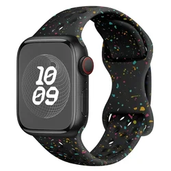 Premium Silicone Sports Watch Strap - Durable Rubber Band - 42 44 45 46 49mm (01 black)