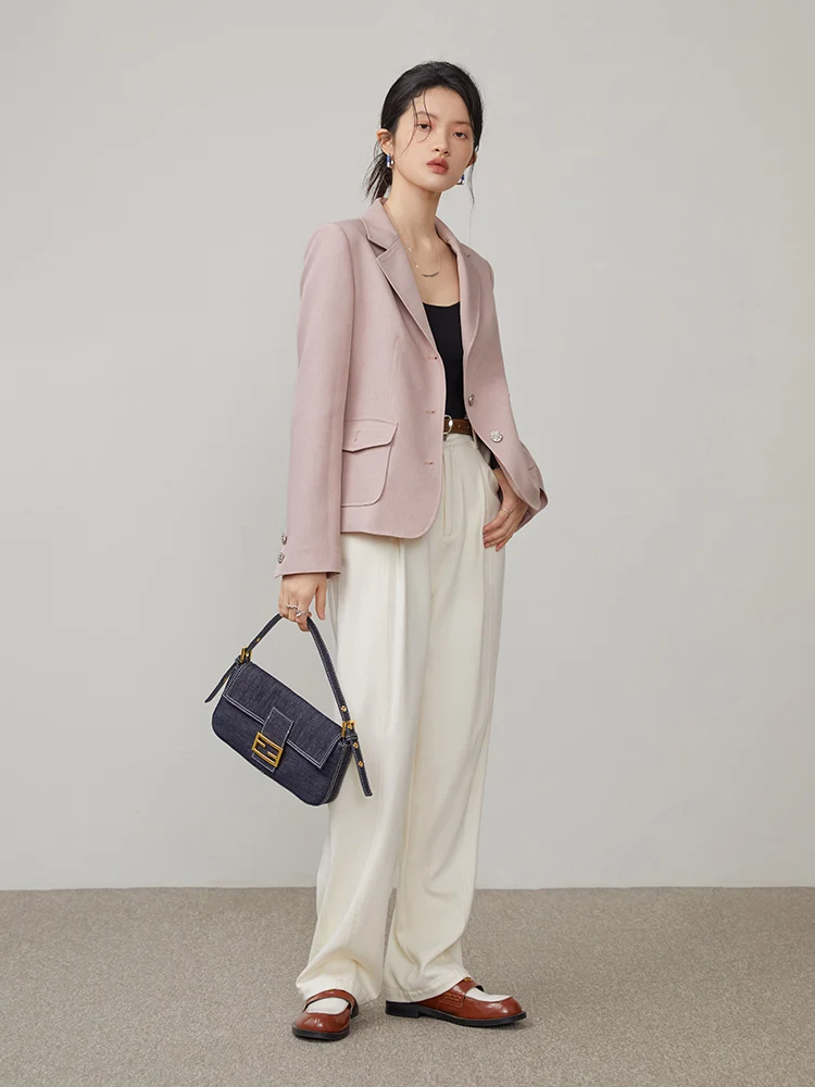 ZIQIAO French Temperament Suit Jacket for Women Commuter Style Spring New Classic Sense High-end Suit Female Blazer Office Lady