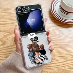 Cubrecarcas de teléfono transparente claro Mama y Papá de moda