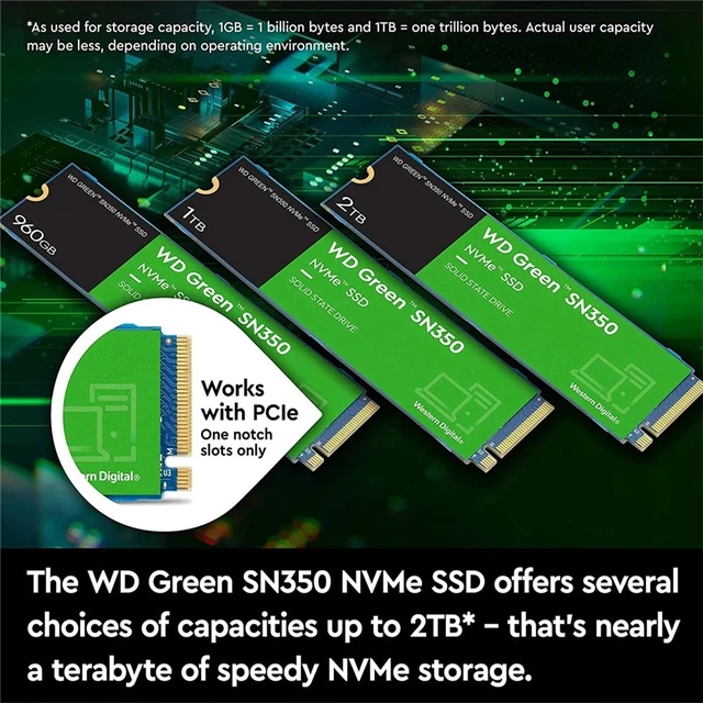 Disque SSD WD Green SN350 480 Go M.2 NVMe