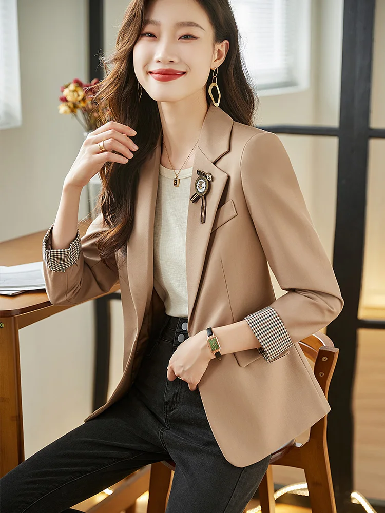 AIyssa Professional womens new autumn and winter long-sleeved suits, fashionable and elegant, showing confidence