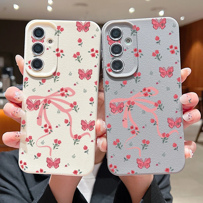 Bowknot Flowers Protective Phone Case
