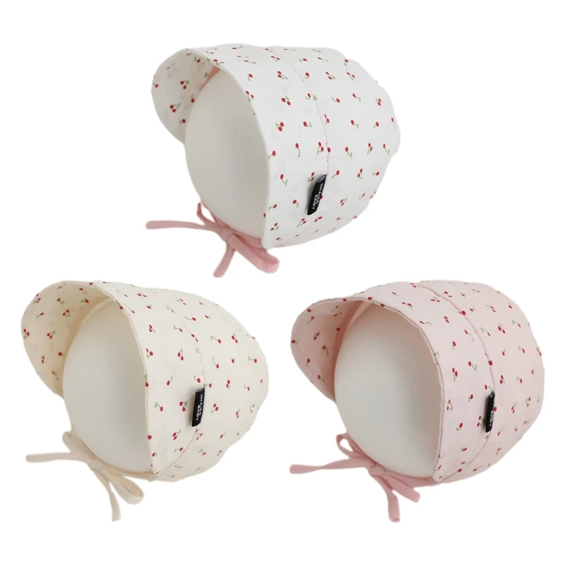 

Lace Tied Turban Hat Baby Large Brim Sun Protections Cap for Outdoor Activities