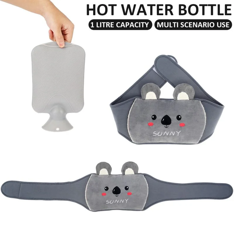 PlushRefillableHotWaterBottleBelt3pcsHotWaterBagWaistCover