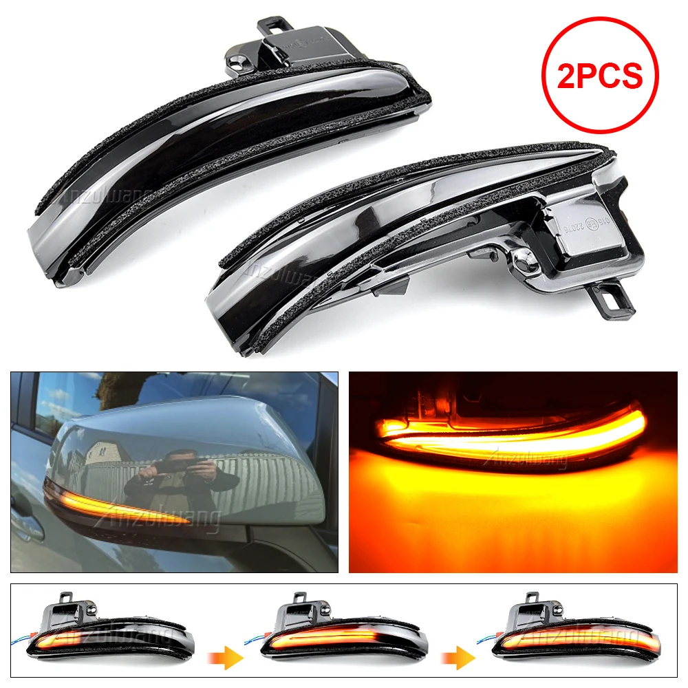 Rear View Mirror LED Dynamic Turn Signal Light Indicator For Toyota Alphard Vellfire N300