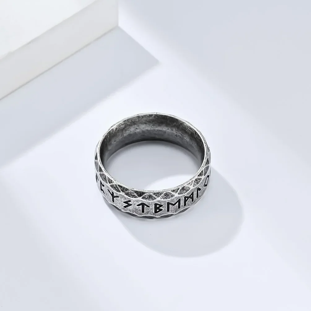 Vintage Viking Rune Ring Stainless Steel Nordic Odin Viking Ring For Men Women Couple Amulet Fashion Jewelry Gift Never Fade 5