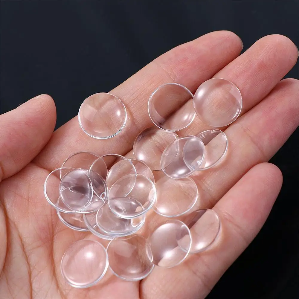 Jewelry Making 20Pcs Round Clear Glass 14mm Doll Eyeballs Blyth Doll Eyes Glass Eye Chips Doll Eye Patch Glass Doll Eyes