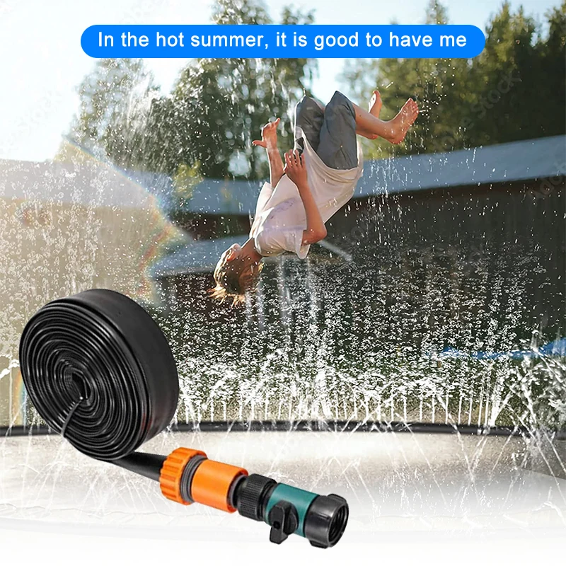 Trampoline Sprinkler Outdoor Trampoline Micro Spray Belt Summer Mist Cooling System Terrace Watering Irrigation Humidificador