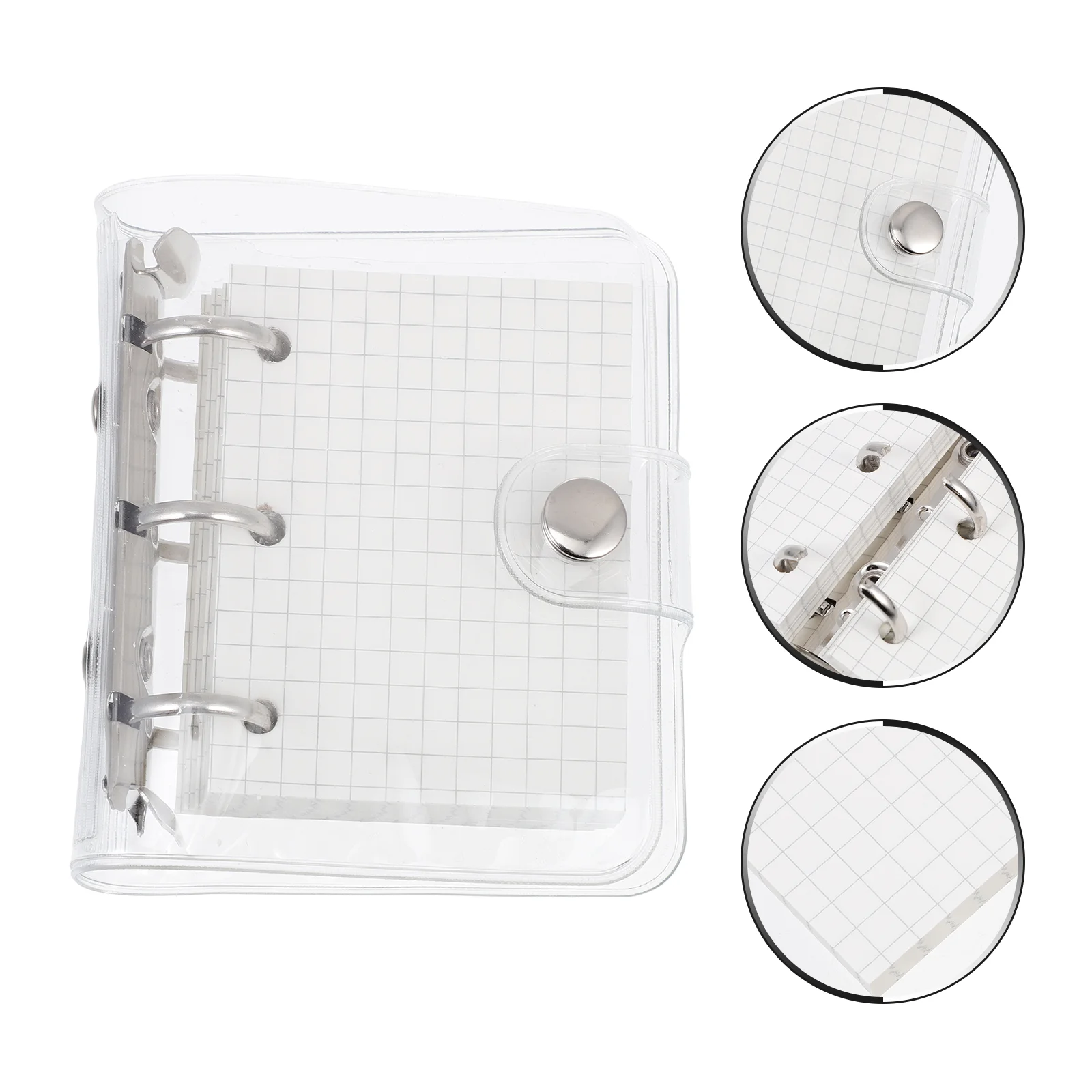 

Mini Notebook Graph Paper Small Notepad Loose-leaf Binder Pocket Student Lovely