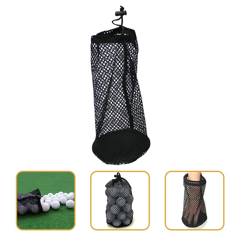 

Golf Net Bag Tennis Nylon Pouch Ball Drawstring Bags Picking for Golfs Golfing Balls Storage