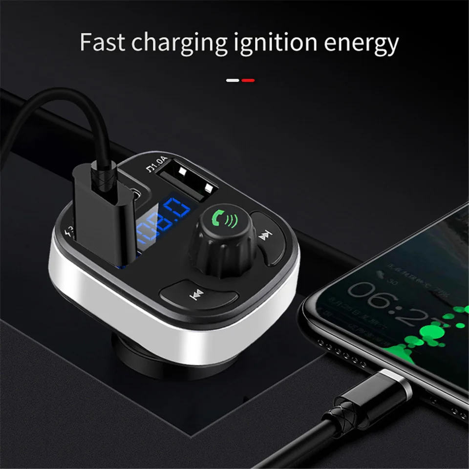Adattatore Fm Auto Trasmettitore FM Bluetooth Auto Con Doppio Microfono - Caricatore USB PD 20W Per Smartphone Carica Rapida Auto - Foto 10