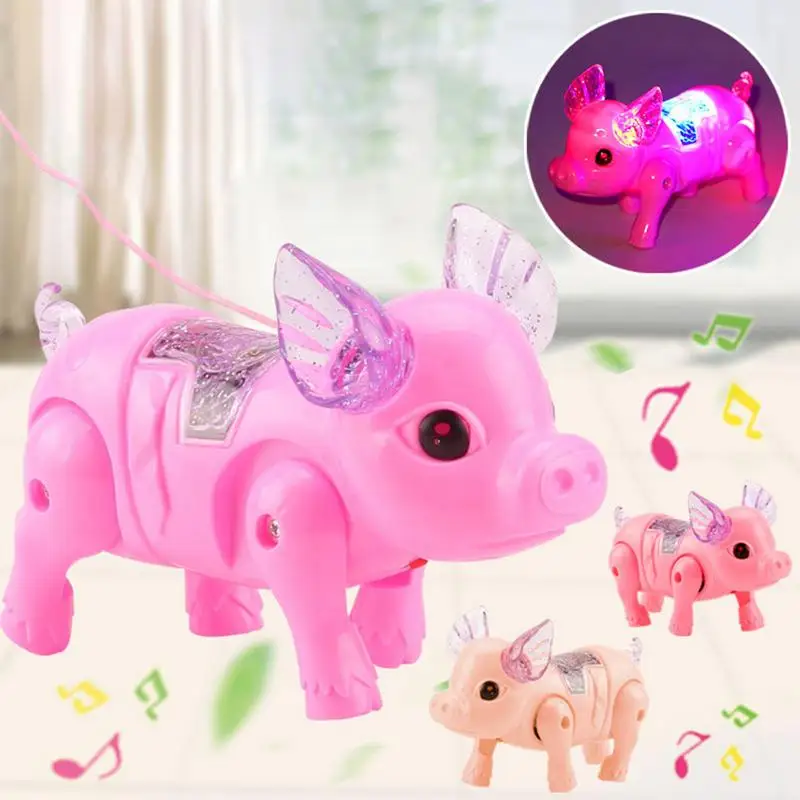 Walking Pig Toy Interactive Pig Pet Toy Animated Gift For Boys And Girls Toddler Twitch Nose Tail Walking Children Birthday Gift 3