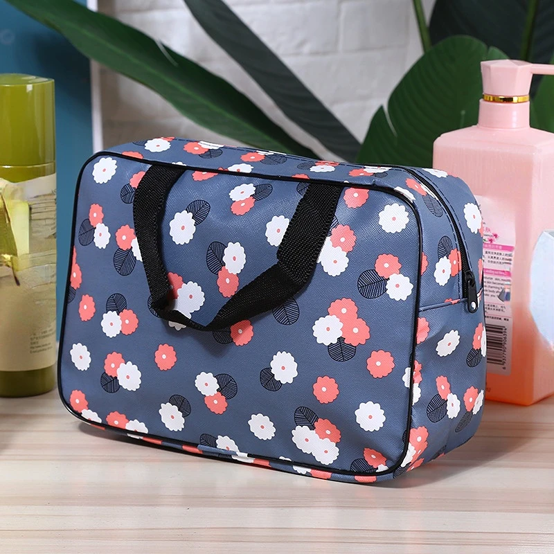 Women Travel Cosmetic Bag Black White Grey Blue Large Tote Neceser Bathroom Makeup Bags Casual Storage Toiletry Wash
