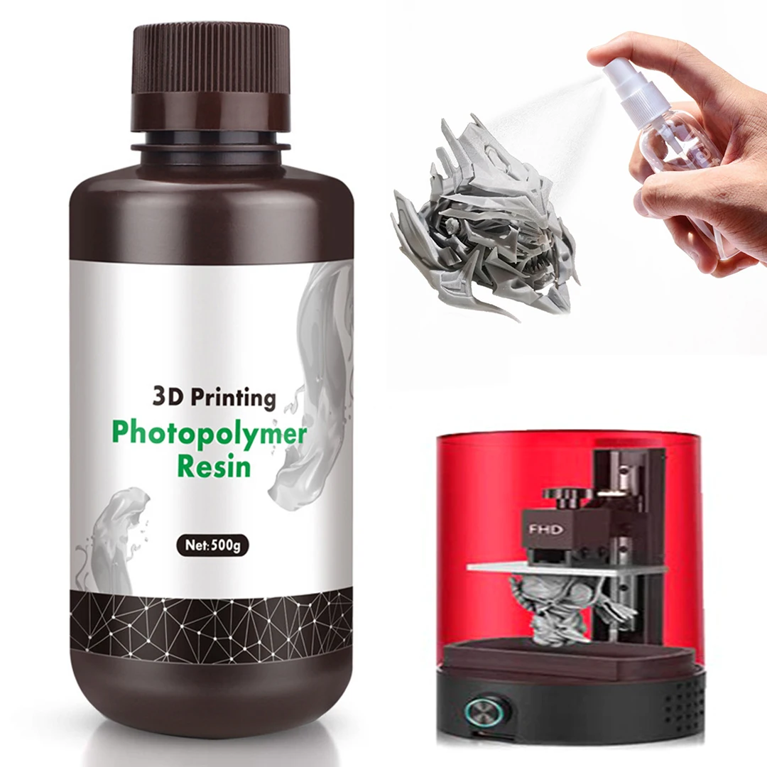 

1pc 500g 405nm 3D Printer Low Viscosity Water Wash Resin High-precision Photosensitive Curing Resins Material