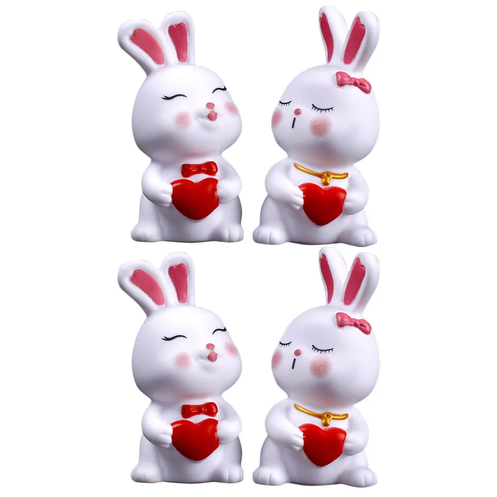 

Valentine'S Day Wedding Party Birthday Cake Decor Mini Rabbit Fairy Garden Decoration Accessories