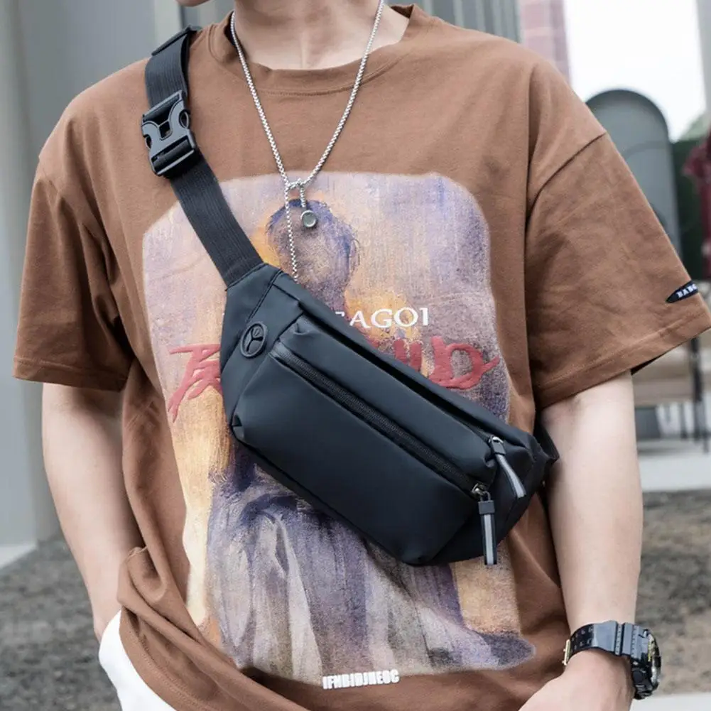 

Chest Bag Waterproof For Men Waistpack Leisure Outdoor Sports One Shoulder Crossbody Bag Fashion Korean Version Trendy Men' L4O2