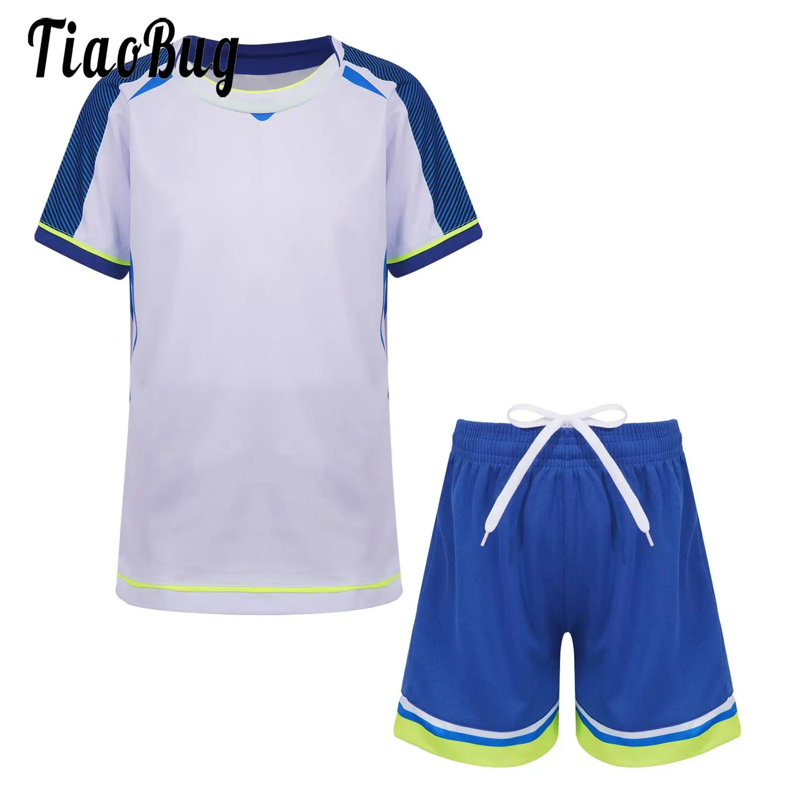 Kids Sports Set Boys Sports Jerseys Short Sleeve T Shirt and Shorts