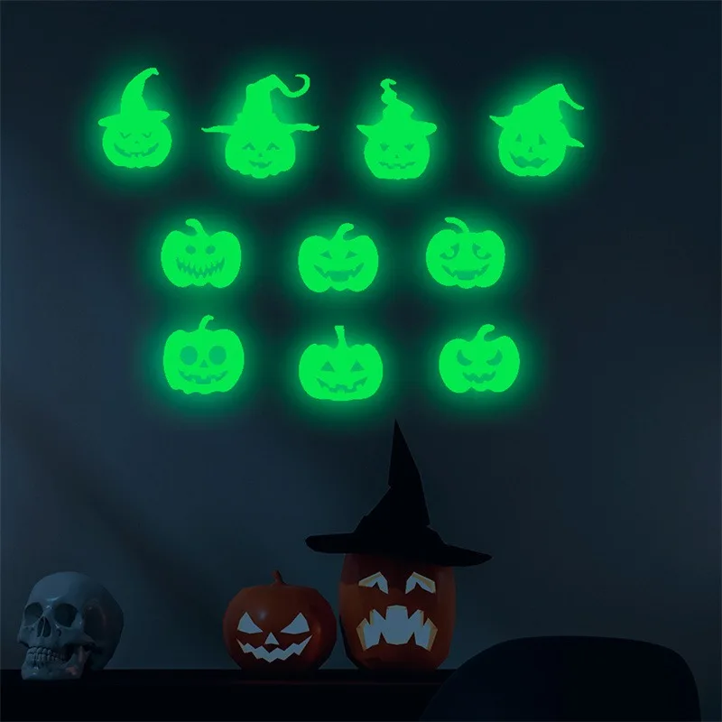 Halloween Holiday Decoration Self-adhesive Fluorescent Stickers