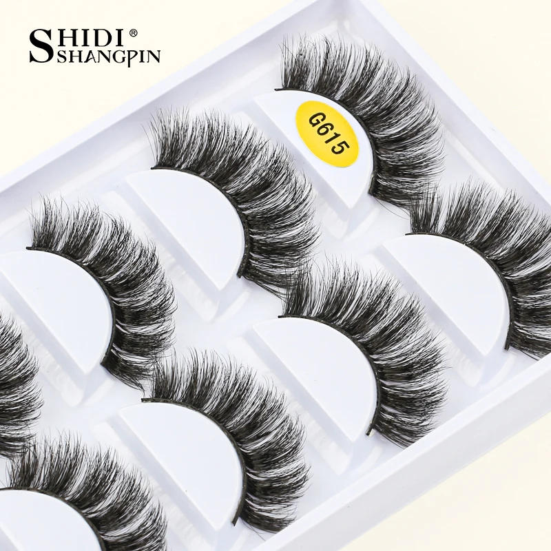 3/5 Pairs Multipack 3D Mink False Eyelashes Soft lash Wispy Fluffy Long Natural Eye Lashes Extension Makeup Tools