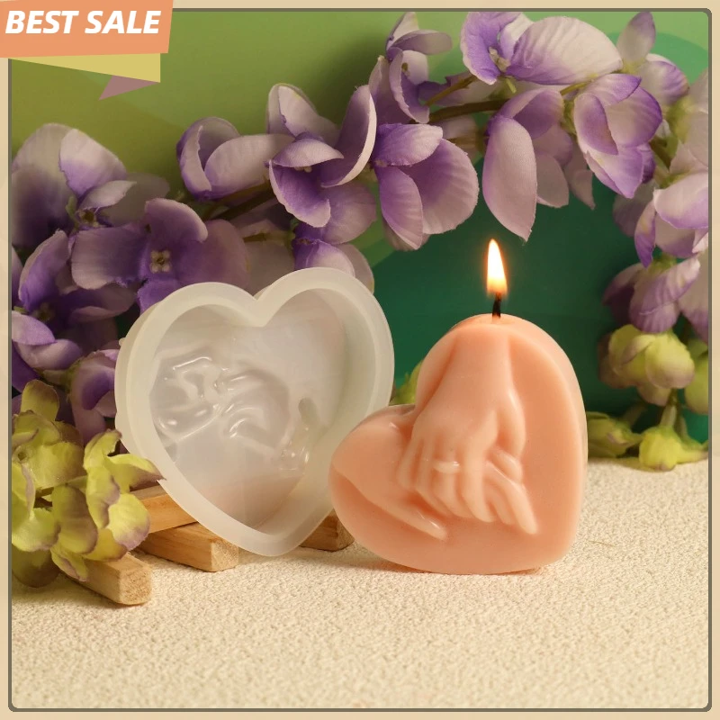 3D Heart-Shaped Silicone Candle Molds For DIY Homemade Soap Proposal Valentine's Day Candle Making Supplies Craft Gift