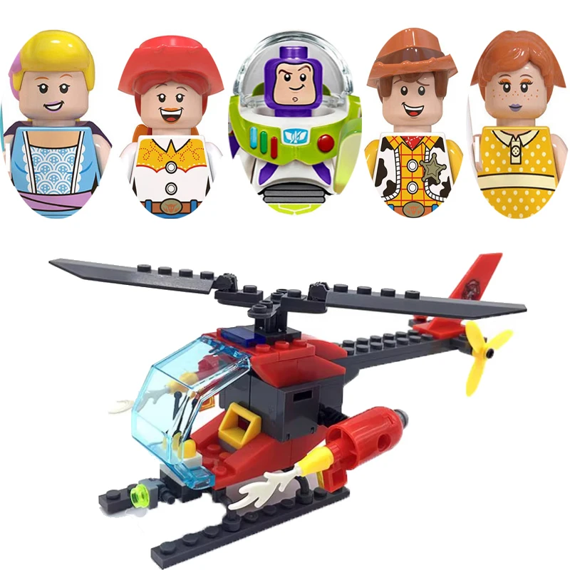 Toy Story: Figurines Culte & Hélicoptère Blocs Construction