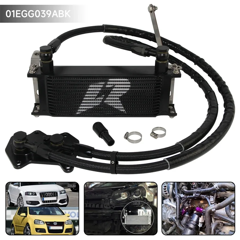 Kit Radiatore Olio 14 File Per Vw Golf R Gti Mk5 Mk6 03-08 E Audi A3/S3 06-08 Ea113 Bolt On Upgrade Billet Aluminium