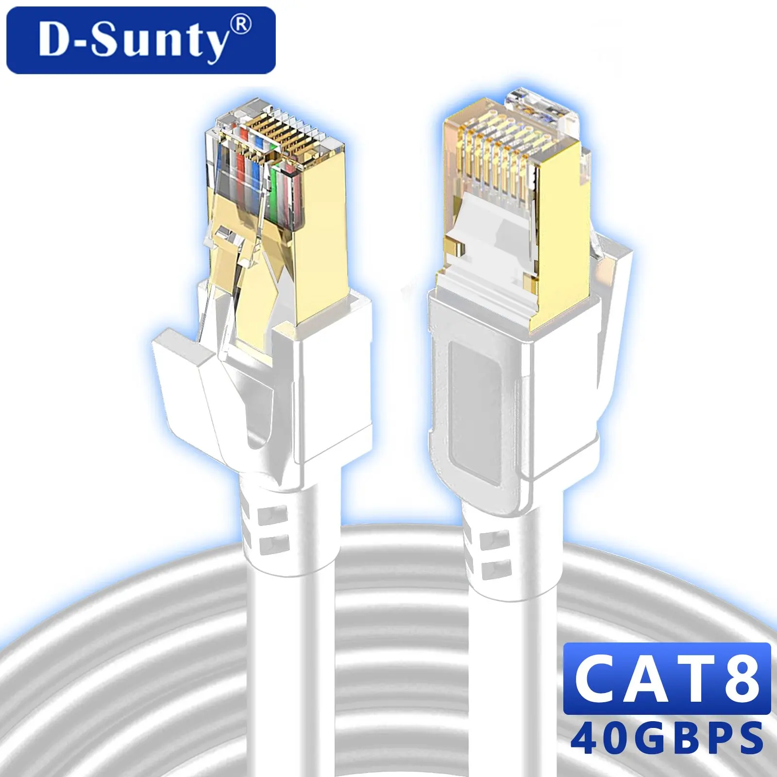 Cat 8 ethernet cable 40gbps 2000mhz sftp high speed network internet