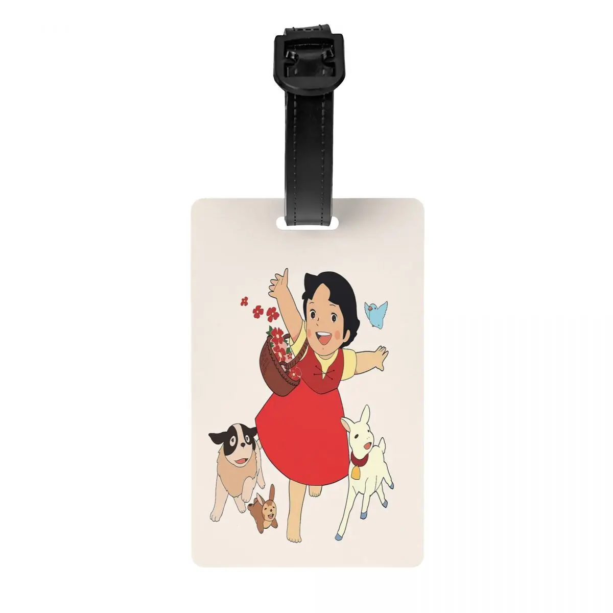 

Custom Heidi The Girl From The Alps Luggage Tag With Name Card Goat Anime Cartoon Privacy Cover ID Label for Travel Bag Suitcase