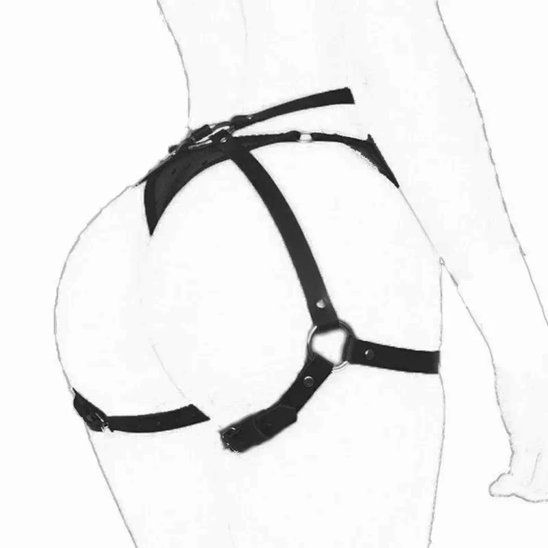 Bondage Harness Woman Garter Stocking Belt Gothic Body Lingerie Leather Waist To Leg Harness Thigh Garters Belt Suspender garter belt leather garter belt leather lingerie accessories