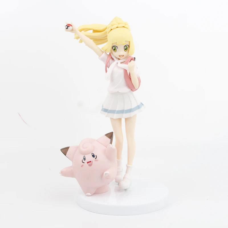 Pokemon Lillie with Clefairy Anime Action Figure 19CM
