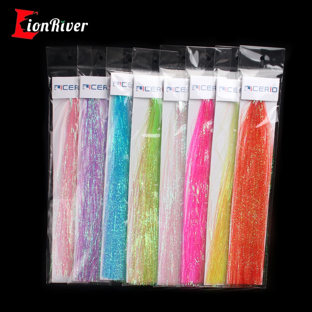 

3 упаковки 1 мм гофрированные переливающиеся нитки для ловли нахлыстом материал для ловли лососевой форели, морской щуки, вспомогательные крючки для соленой воды